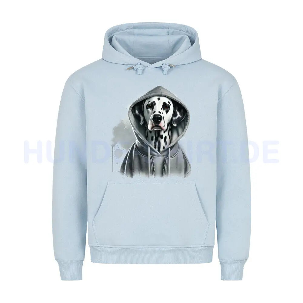 Premium Hoodie "Dalmatiner Hooded" Babyblau – hunde-shirt.de