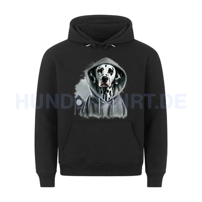 Premium Hoodie "Dalmatiner Hooded" Schwarz – hunde-shirt.de