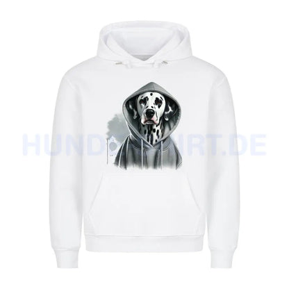 Premium Hoodie "Dalmatiner Hooded" Weiß – hunde-shirt.de