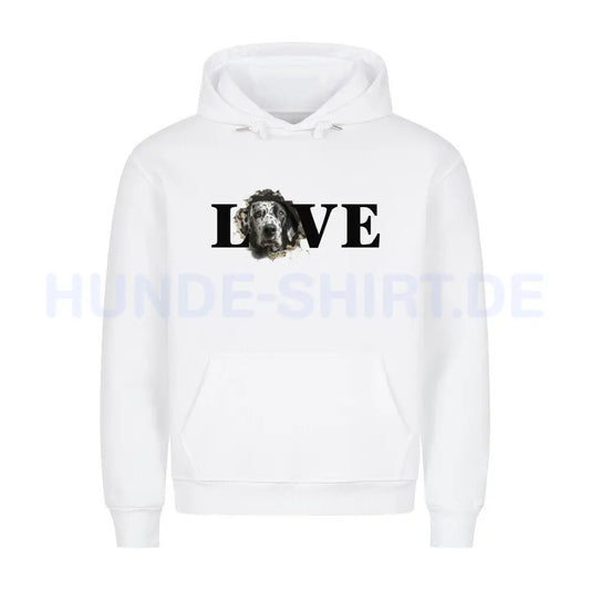 Premium Hoodie "Dalmatiner LOVE" Weiß – hunde-shirt.de