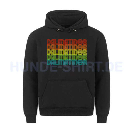 Premium Hoodie "Dalmatiner - RETRO" Schwarz – hunde-shirt.de