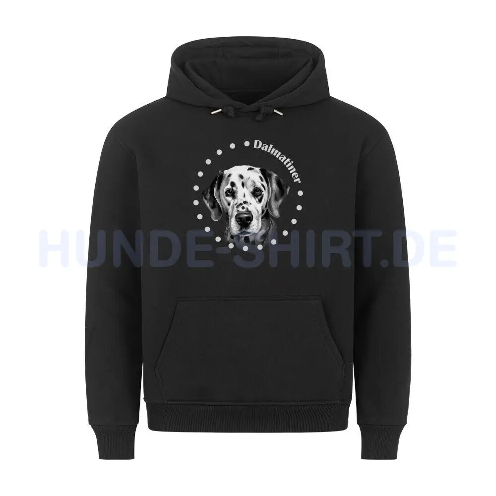 Premium Hoodie "Dalmatiner Rounded" Schwarz – hunde-shirt.de