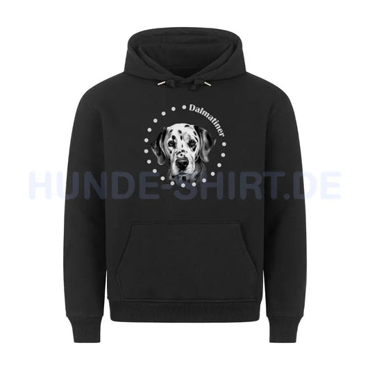 Premium Hoodie "Dalmatiner Rounded" Schwarz – hunde-shirt.de