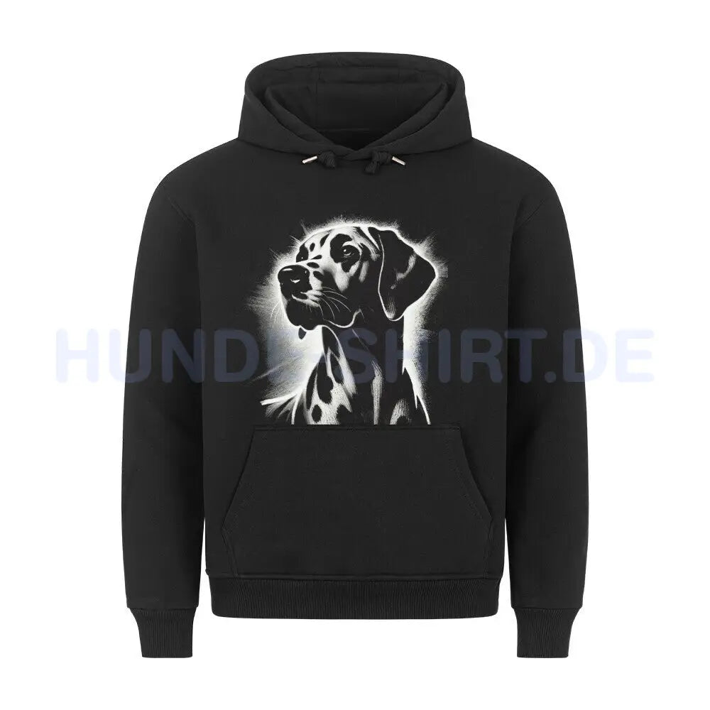 Premium Hoodie "Dalmatiner Shine" Schwarz – hunde-shirt.de