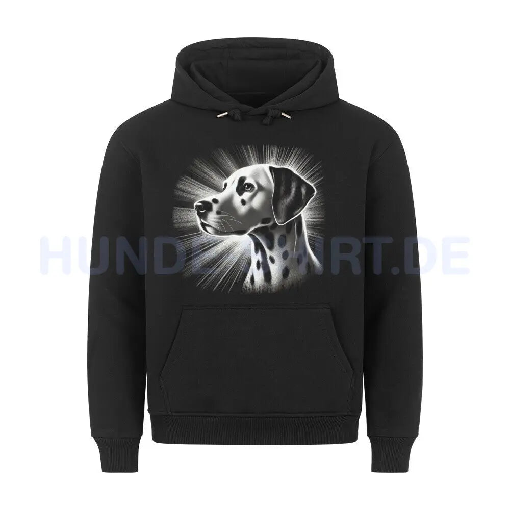 Premium Hoodie "Dalmatiner - Shine" Schwarz – hunde-shirt.de