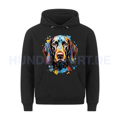 Premium Hoodie "Deutsch Kurzhaar - Paint" Schwarz – hunde-shirt.de