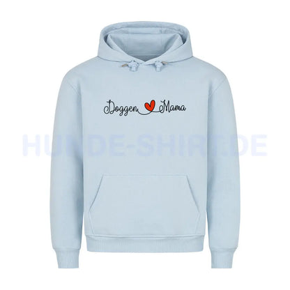 Premium Hoodie "Deutsche Dogge - Mama" Babyblau – hunde-shirt.de