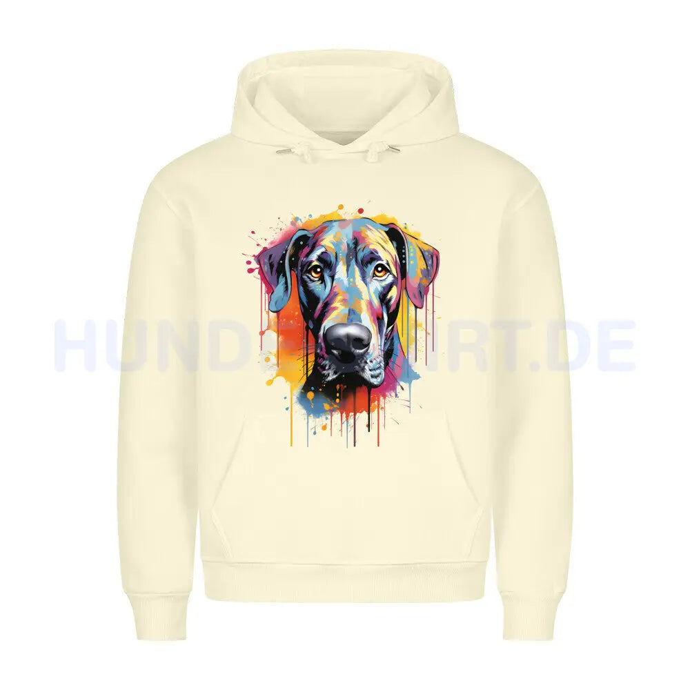 Premium Hoodie "Deutsche Dogge Paint" Beige – hunde-shirt.de