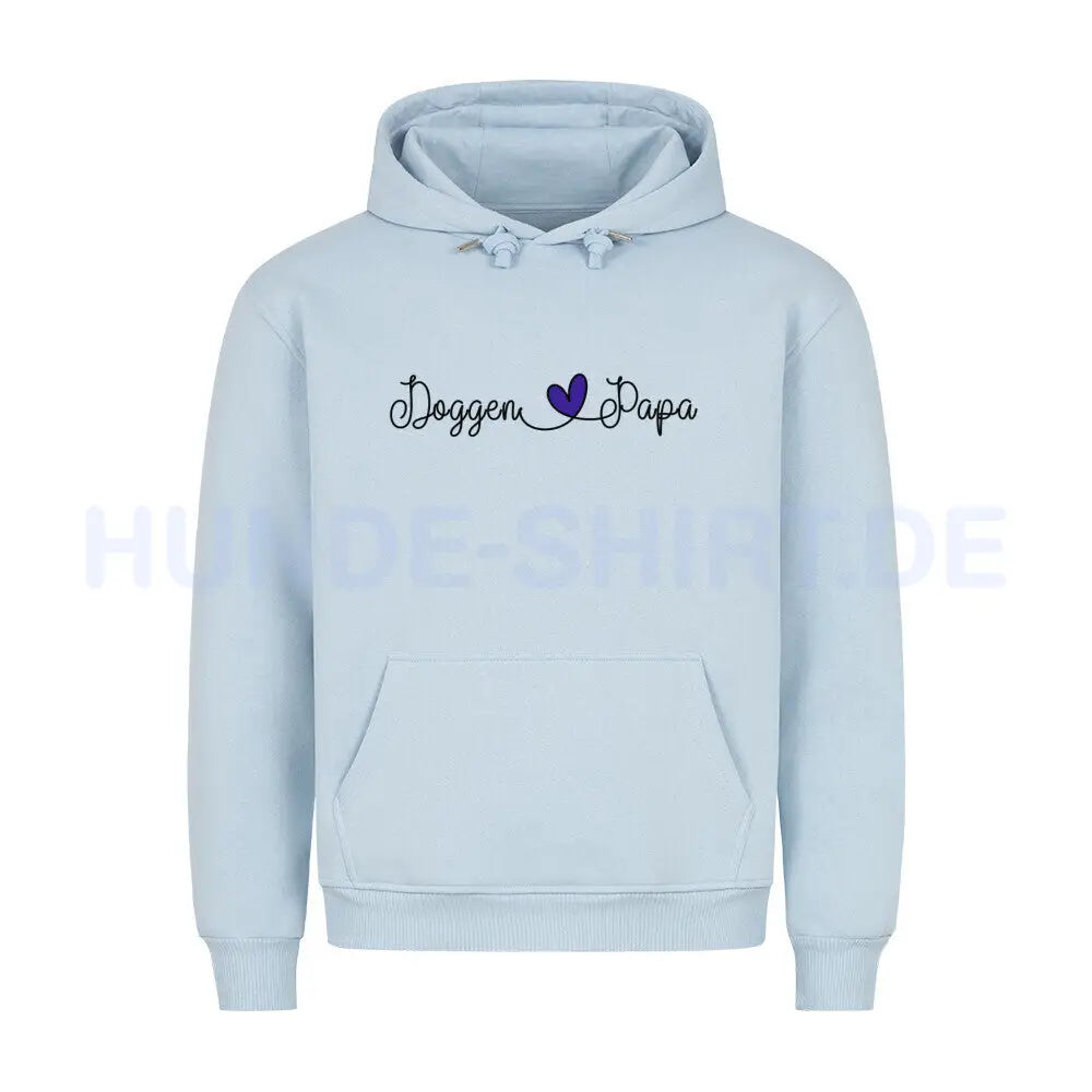 Premium Hoodie "Deutsche Dogge - Papa" Babyblau – hunde-shirt.de