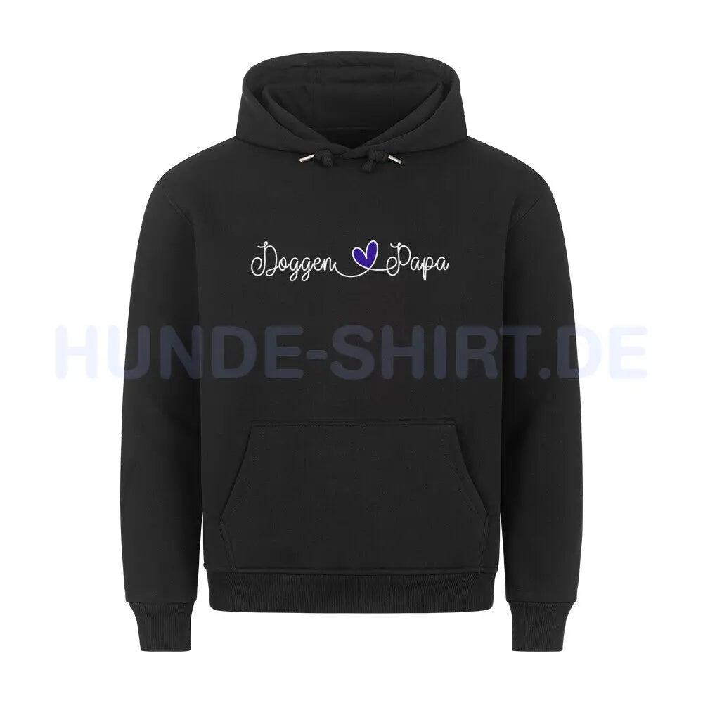 Premium Hoodie "Deutsche Dogge - Papa" Schwarz – hunde-shirt.de