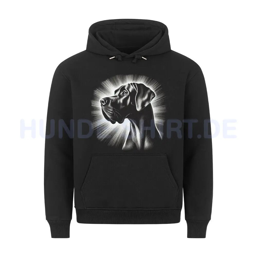 Premium Hoodie "Deutsche Dogge - Shine" Schwarz – hunde-shirt.de