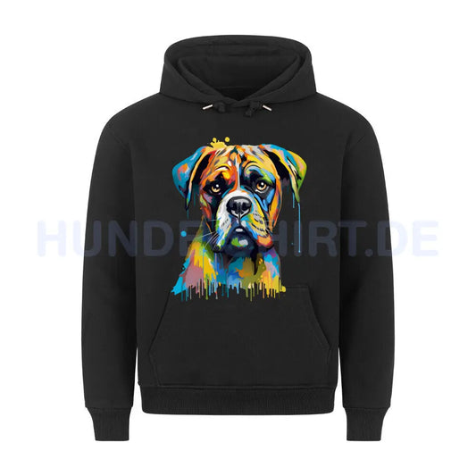 Premium Hoodie "Deutscher Boxer ART" Schwarz – hunde-shirt.de