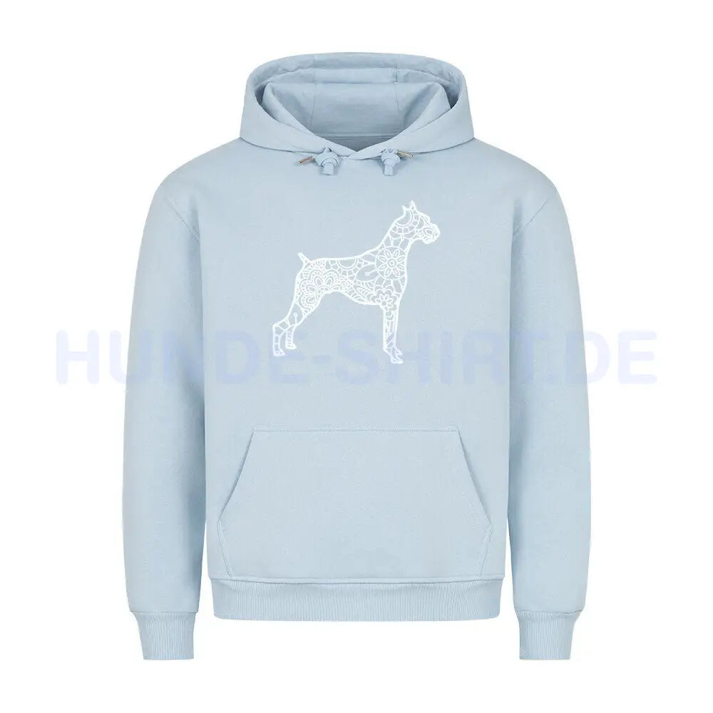 Premium Hoodie "Deutscher BOXER pur" Babyblau – hunde-shirt.de