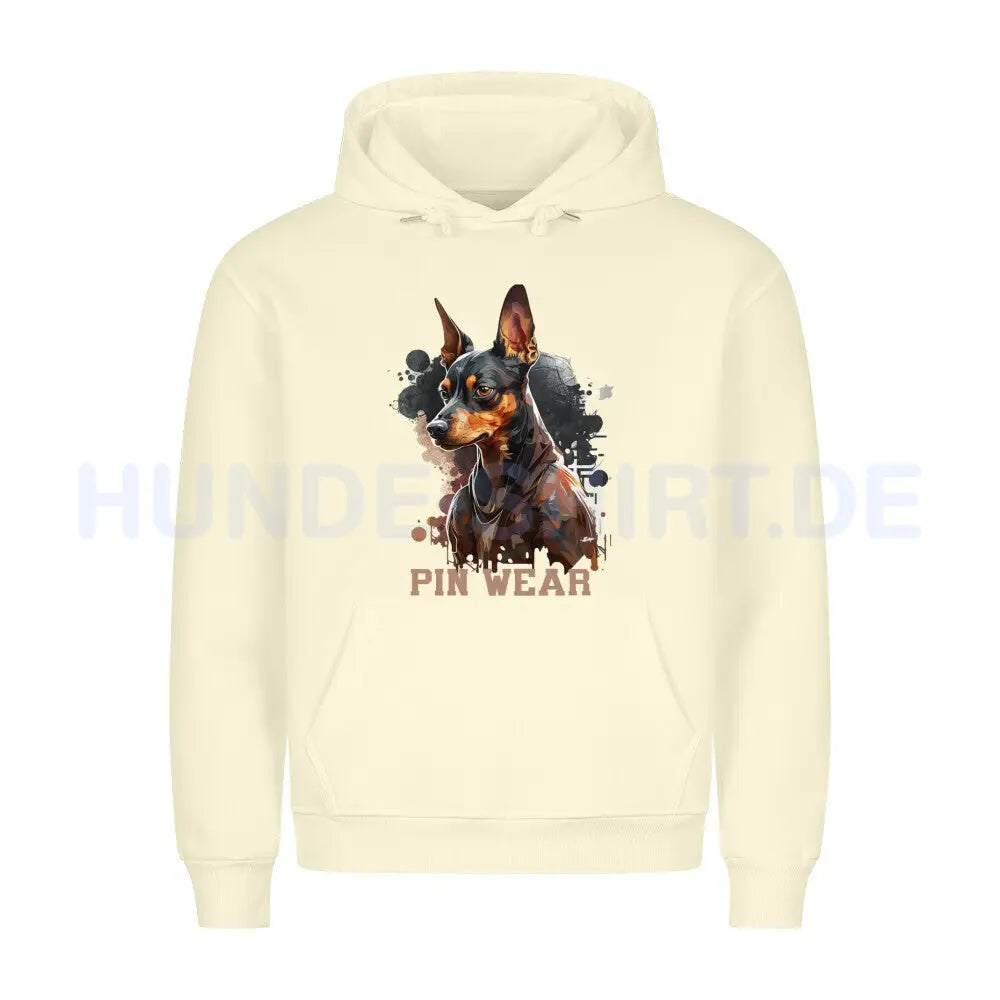 Premium Hoodie "Deutscher Pinscher - PIN WEAR" Beige – hunde-shirt.de