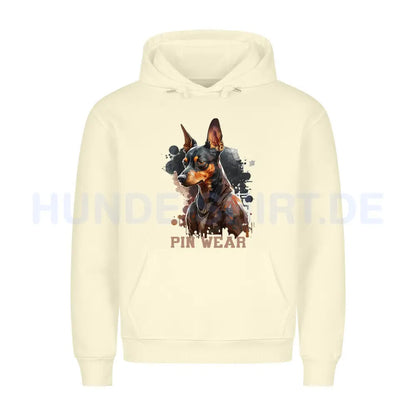 Premium Hoodie "Deutscher Pinscher - PIN WEAR" Beige – hunde-shirt.de