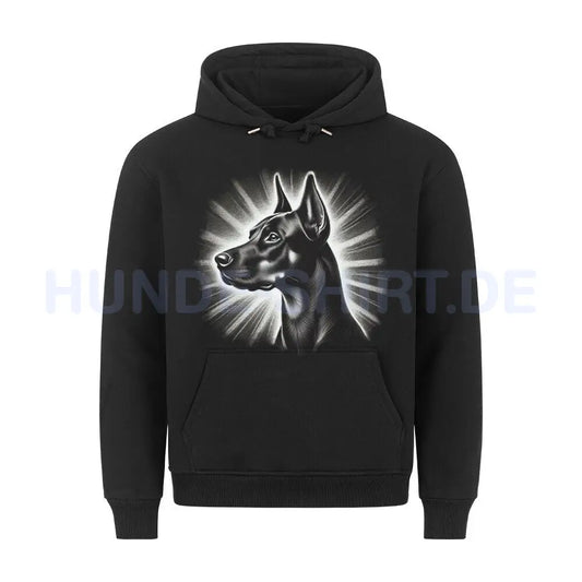 Premium Hoodie "Deutscher Pinscher - Shine" Schwarz – hunde-shirt.de