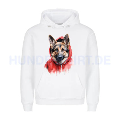 Premium Hoodie "Deutscher Schäferhund - Hooded" Weiß – hunde-shirt.de