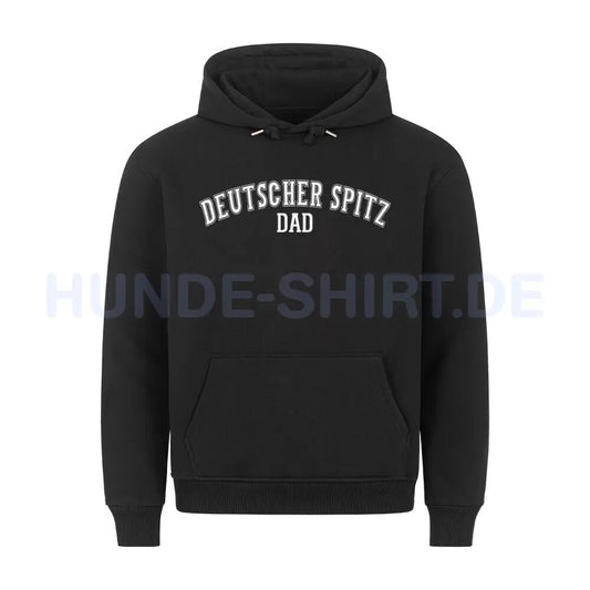 Premium Hoodie "Deutscher Spitz - DAD" Schwarz – hunde-shirt.de