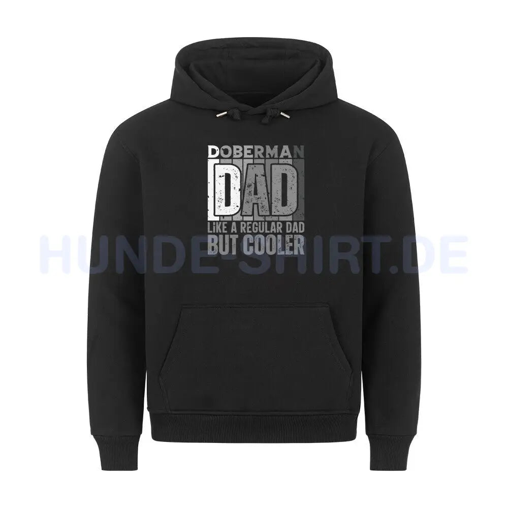 Premium Hoodie "Dobermann - Cooler" Schwarz – hunde-shirt.de