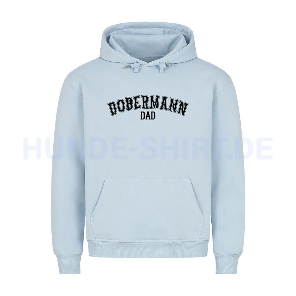 Premium Hoodie "Dobermann - DAD" Babyblau – hunde-shirt.de