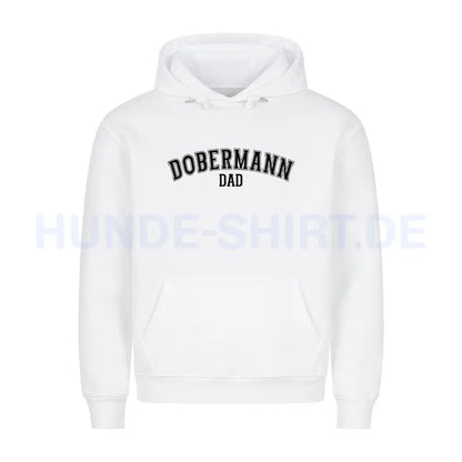 Premium Hoodie "Dobermann - DAD" Weiß – hunde-shirt.de