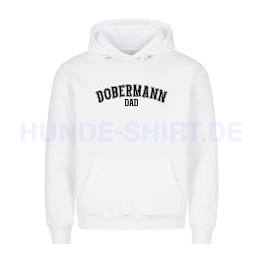 Premium Hoodie "Dobermann - DAD" Weiß – hunde-shirt.de