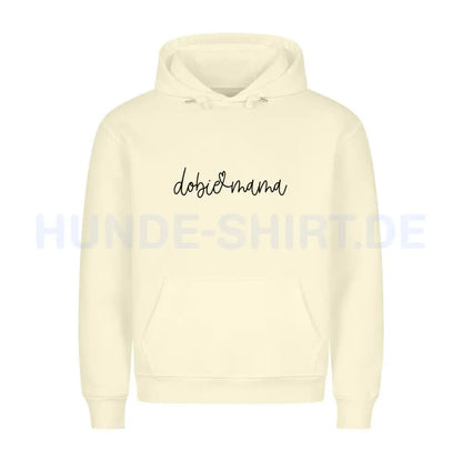 Premium Hoodie "Dobermann dobie mama" Beige – hunde-shirt.de