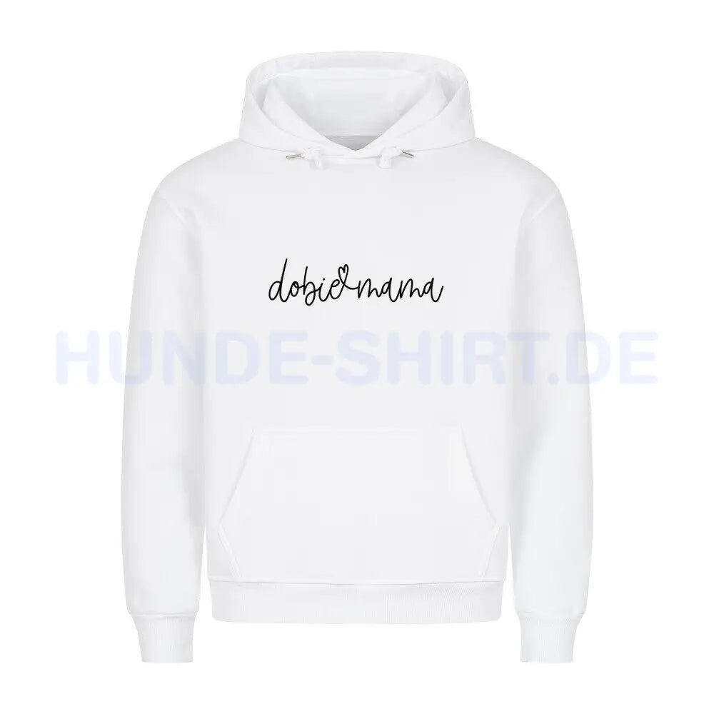 Premium Hoodie "Dobermann dobie mama" Weiß – hunde-shirt.de