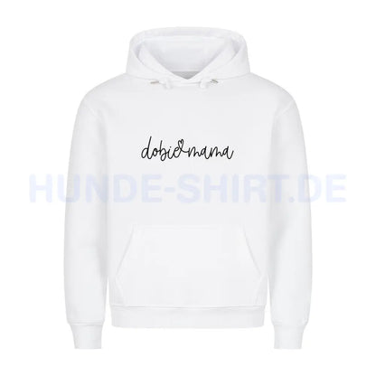 Premium Hoodie "Dobermann dobie mama" Weiß – hunde-shirt.de