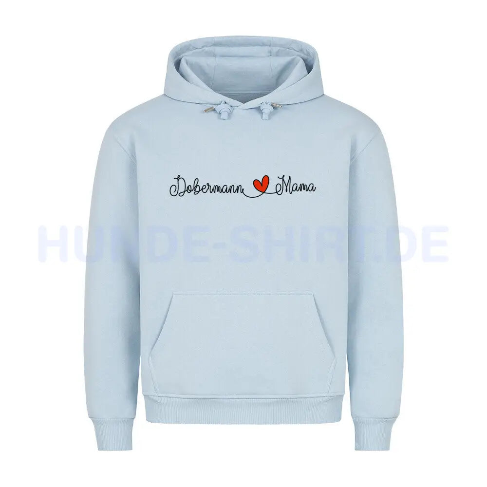 Premium Hoodie "Dobermann - Mama" Babyblau – hunde-shirt.de