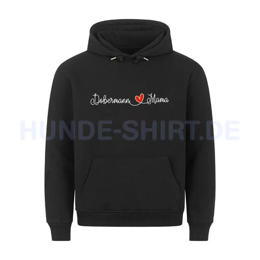 Premium Hoodie "Dobermann - Mama" Schwarz – hunde-shirt.de