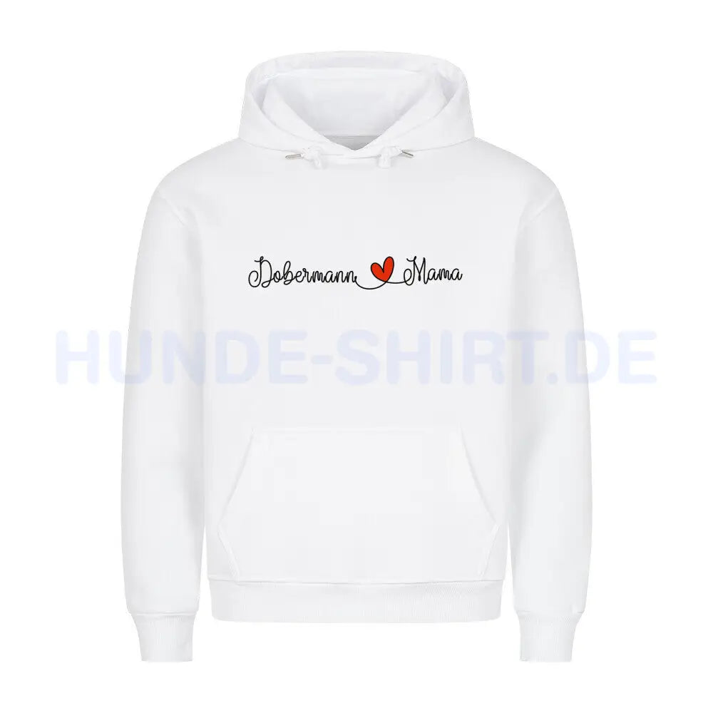 Premium Hoodie "Dobermann - Mama" Weiß – hunde-shirt.de