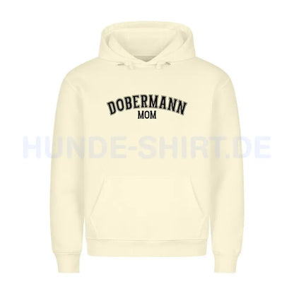 Premium Hoodie "Dobermann - MOM" Beige – hunde-shirt.de