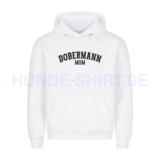 Premium Hoodie "Dobermann - MOM" Weiß – hunde-shirt.de