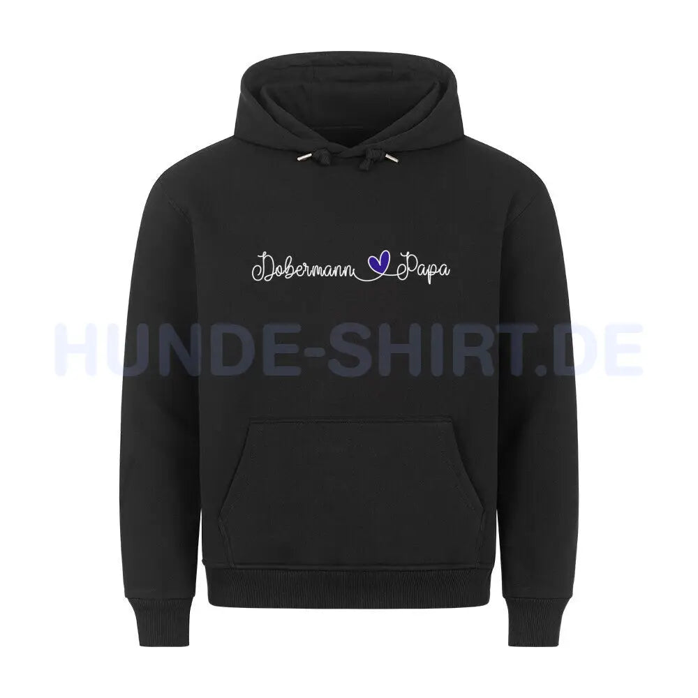 Premium Hoodie "Dobermann - Papa" Schwarz – hunde-shirt.de