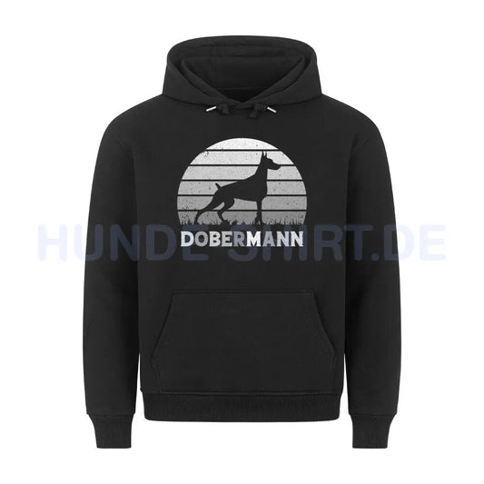 Premium Hoodie "Dobermann S2" Schwarz – hunde-shirt.de