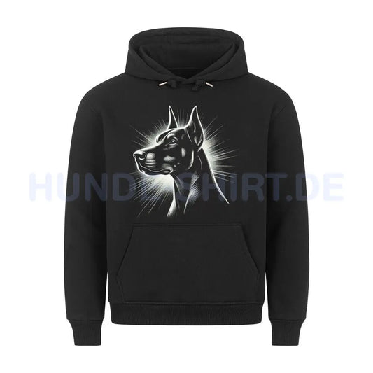 Premium Hoodie "Dobermann Shine" Schwarz – hunde-shirt.de