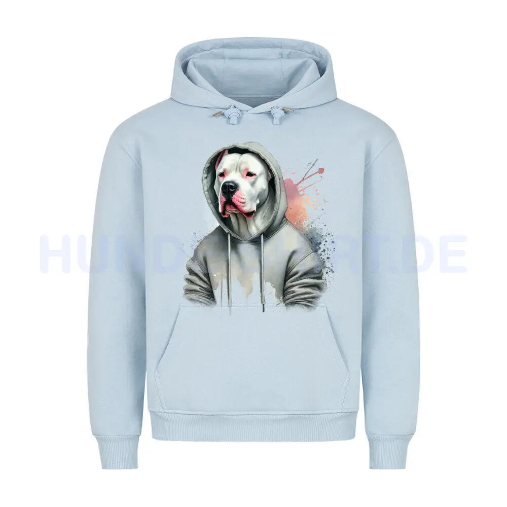 Premium Hoodie "Dogo Argentino Hooded" Babyblau – hunde-shirt.de