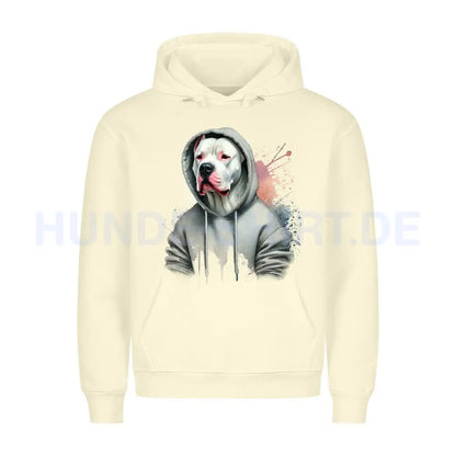 Premium Hoodie "Dogo Argentino Hooded" Beige – hunde-shirt.de