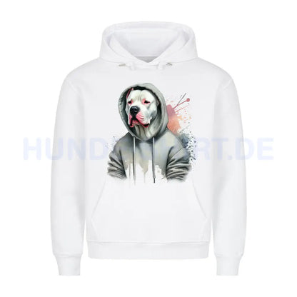 Premium Hoodie "Dogo Argentino Hooded" Weiß – hunde-shirt.de