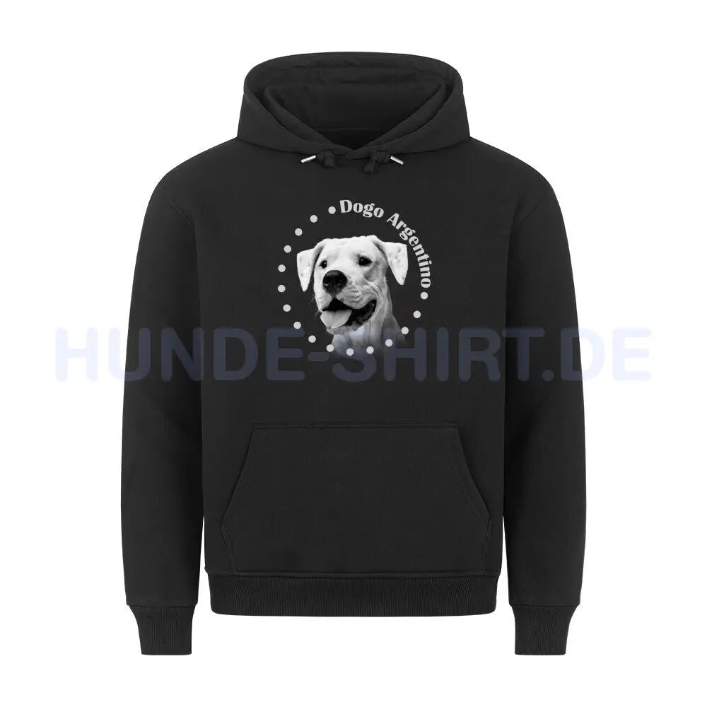 Premium Hoodie "Dogo Argentino Rounded" Schwarz – hunde-shirt.de