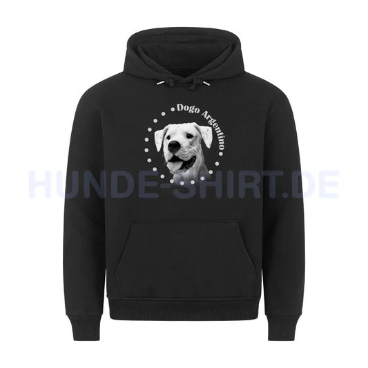 Premium Hoodie "Dogo Argentino Rounded" Schwarz – hunde-shirt.de