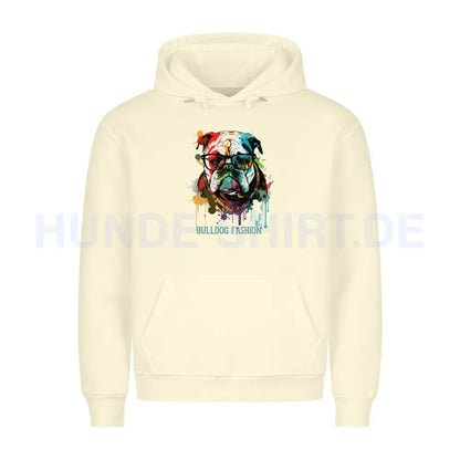 Premium Hoodie "English Bulldog - Fashion" Beige – hunde-shirt.de