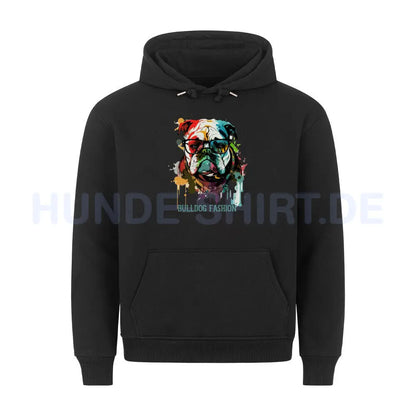 Premium Hoodie "English Bulldog - Fashion" Schwarz – hunde-shirt.de