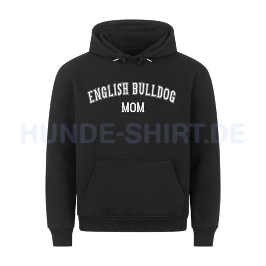 Premium Hoodie "English Bulldog - MOM" Schwarz – hunde-shirt.de