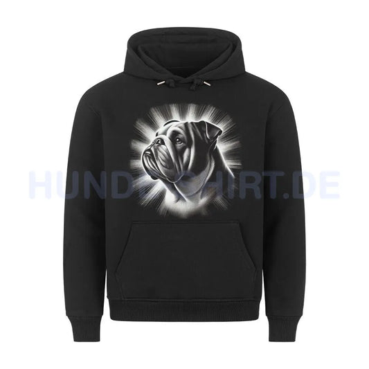 Premium Hoodie "English Bulldog - Shine" Schwarz – hunde-shirt.de