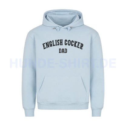 Premium Hoodie "English Cocker - DAD" Babyblau – hunde-shirt.de