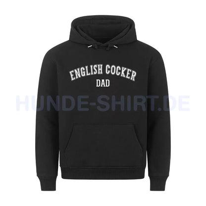 Premium Hoodie "English Cocker - DAD" Schwarz – hunde-shirt.de