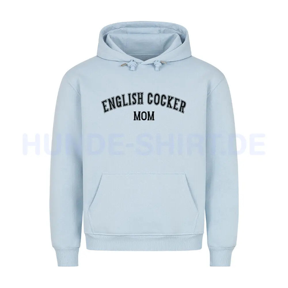 Premium Hoodie "English Cocker - MOM" Babyblau – hunde-shirt.de