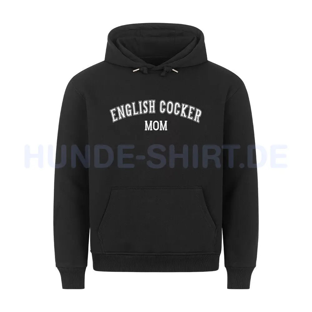 Premium Hoodie "English Cocker - MOM" Schwarz – hunde-shirt.de